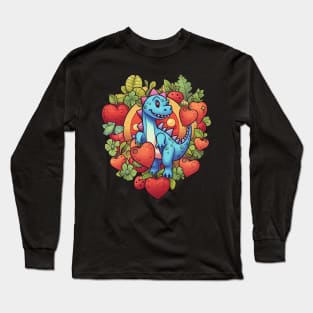 Strawberry Patch Dino Long Sleeve T-Shirt